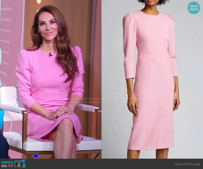 Veronica Beard Geoff Puff-Sleeve Sheath Dress worn by Dr. Elizabeth Comen on Good Morning America