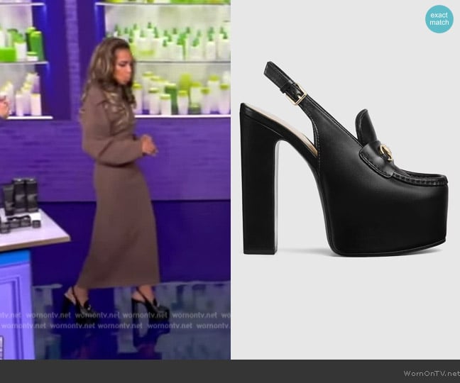 Gucci Horsebit Platform Loafers worn by Sunny Hostin on The View