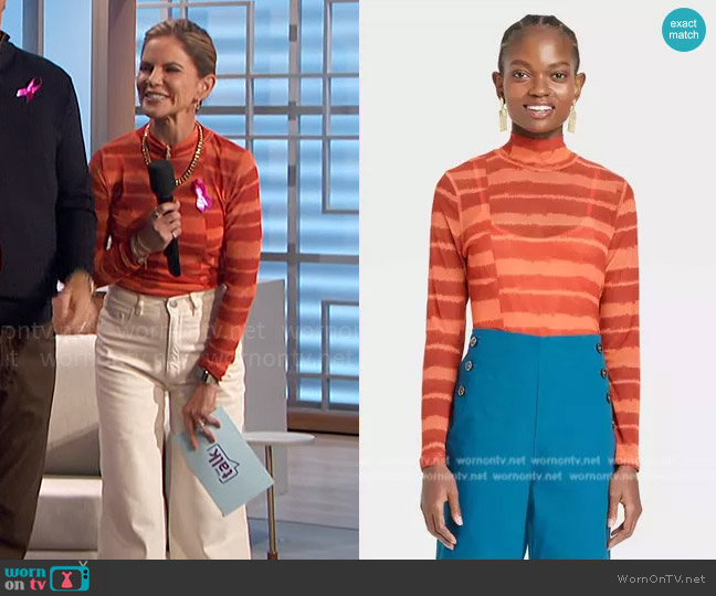 House of Aama x Target Long Sleeve Turtleneck Jersey worn by Natalie Morales on The Talk