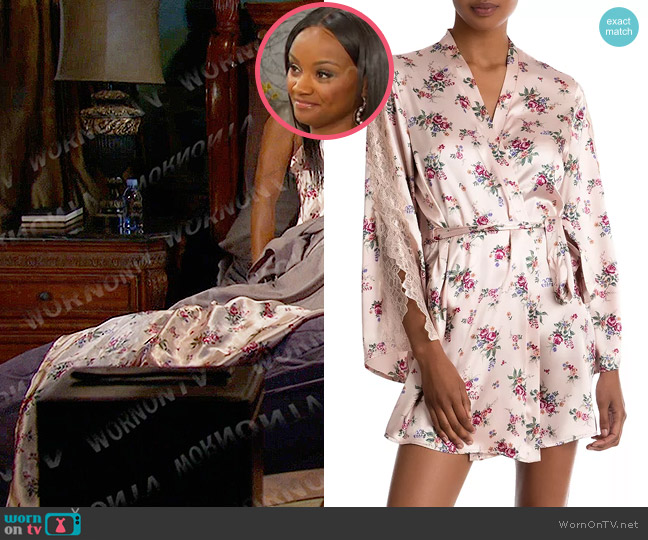 In Bloom by Jonquil My Fair Lady Kimono Wrap worn by Chanel Dupree (Raven Bowens) on Days of our Lives