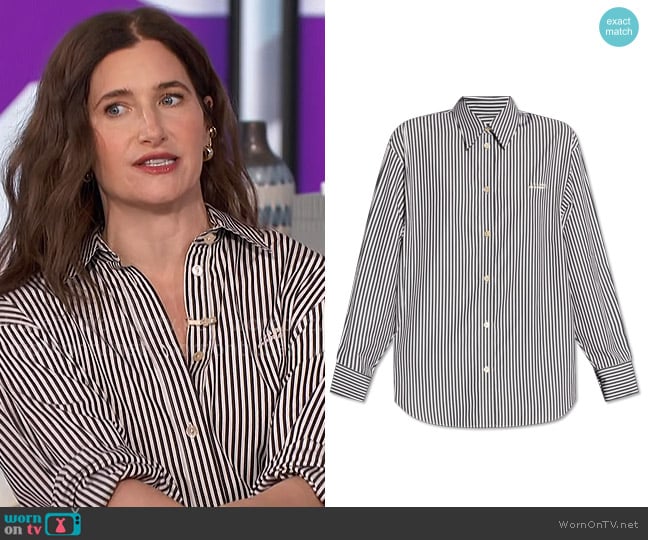 Isabel Marant Fabriza Shirt worn by Kathryn Hahn on The Talk