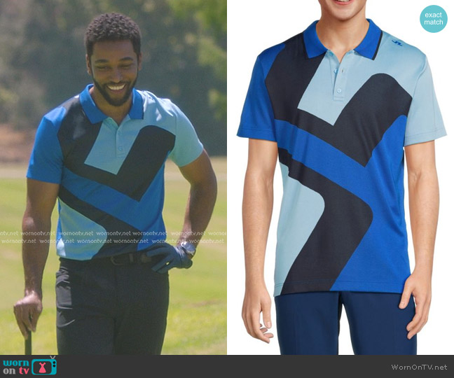 J.Lindeberg Santo Slim Fit Coloblock Polo worn by Winston Ndugu (Anthony Hill) on Greys Anatomy