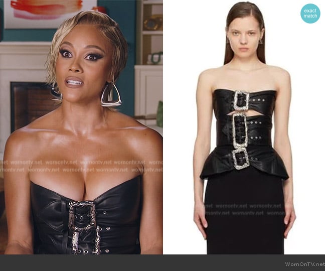 Ashley’s leather confessional dress on RHOP