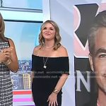 Jenna’s black ribbed off-shoulder dress on Today