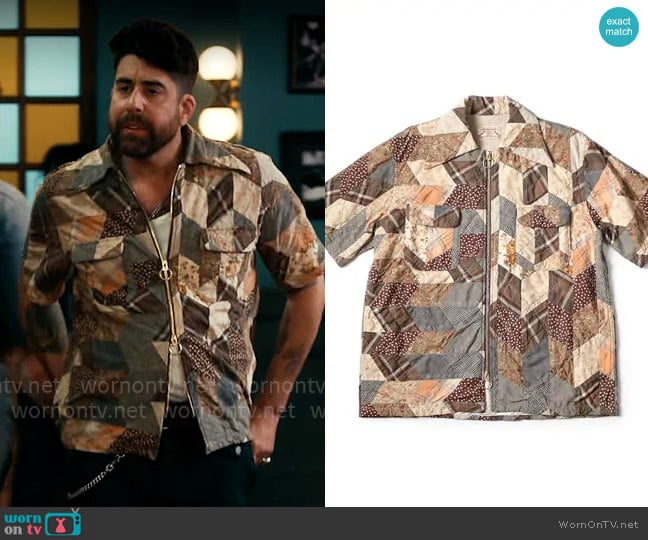 Harry’s patchwork print shirt on The Equalizer