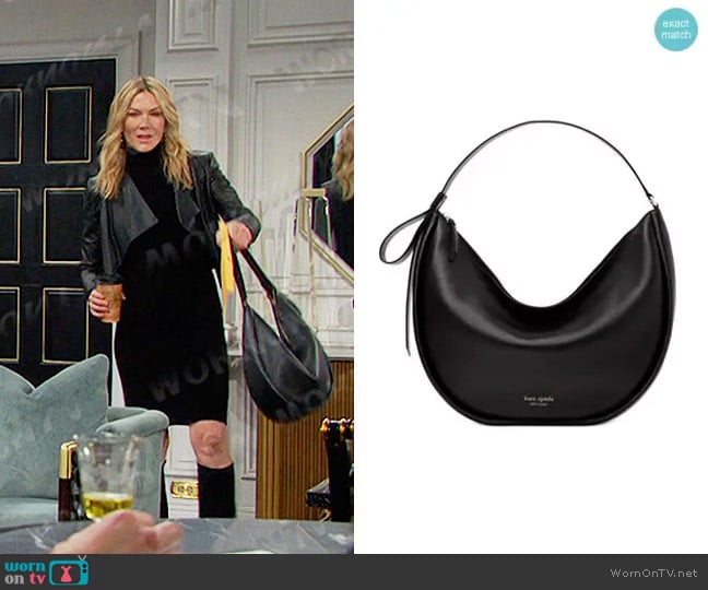 Kate Spade Smile Leather Shoulder Bag worn by Kristen DiMera (Stacy Haiduk) on Days of our Lives