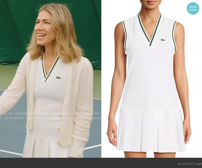 Lacoste x Bandier Performance Piqué Tennis Dress worn by Erin Lichy on The Real Housewives of New York City