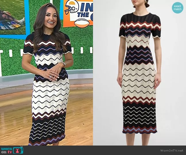 Tanya Taylor Leighton Knit Dress worn by Kaylee Hartung on Today