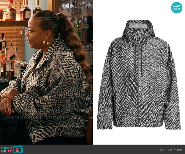 Loewe Front-zip Hooded Jacket In Black White worn by Robyn McCall (Queen Latifah) on The Equalizer