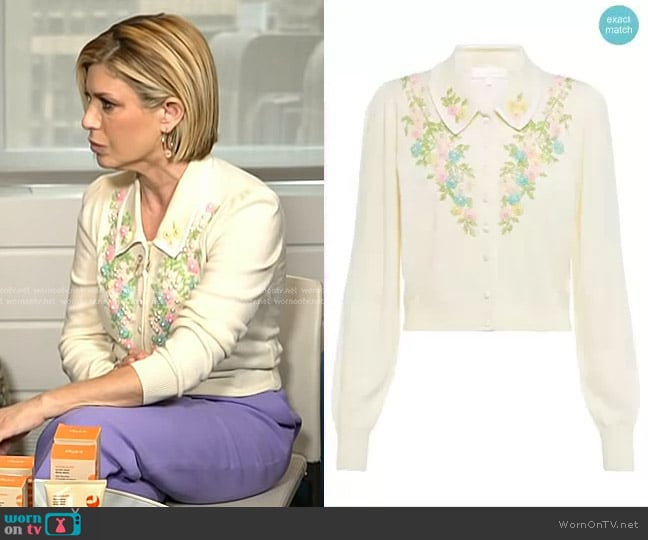 LoveShackFancy Georgina Cardigan worn by Jill Martin on Today