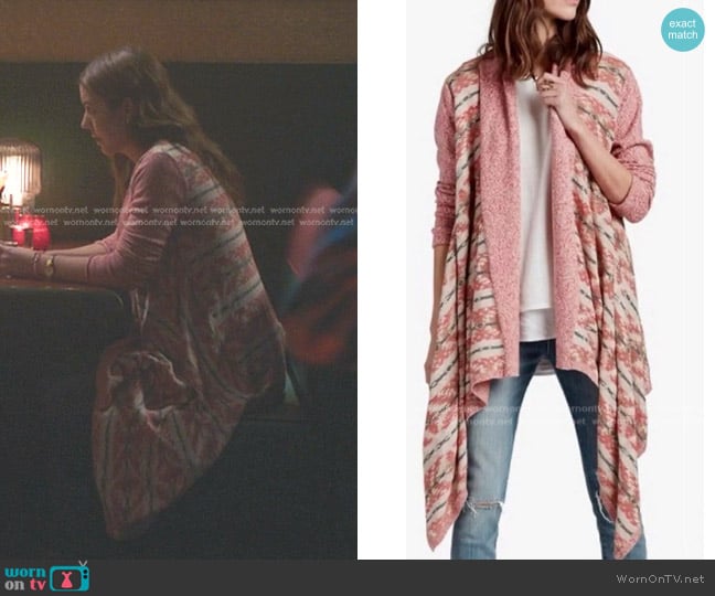 Lucky Brand Flyaway Cardigan worn by Jules Millin (Adelaide Kane) on Greys Anatomy