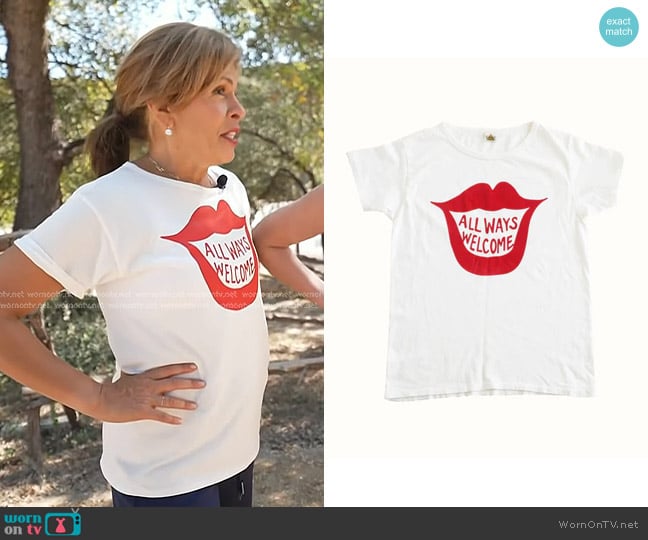 MML Hospitality Joann's All Ways Welcome Tee worn by Hoda Kotb on Today