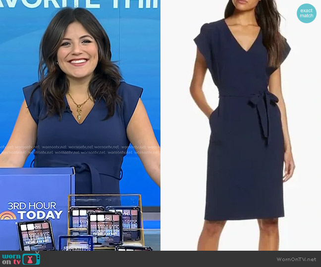 Eliza J Ruffle Sleeve Sheath Dress worn by Adrianna Barrionuevo Brach on Today