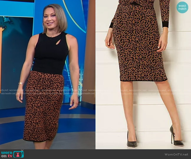 New York & Company Mirabella Skirt - Eva Mendes Collection worn by Ginger Zee on Good Morning America