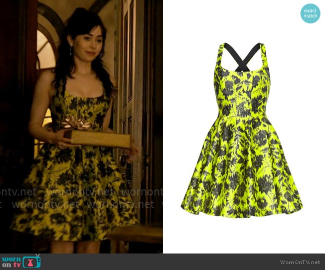 Sofia’s yellow floral dress on The Penguin