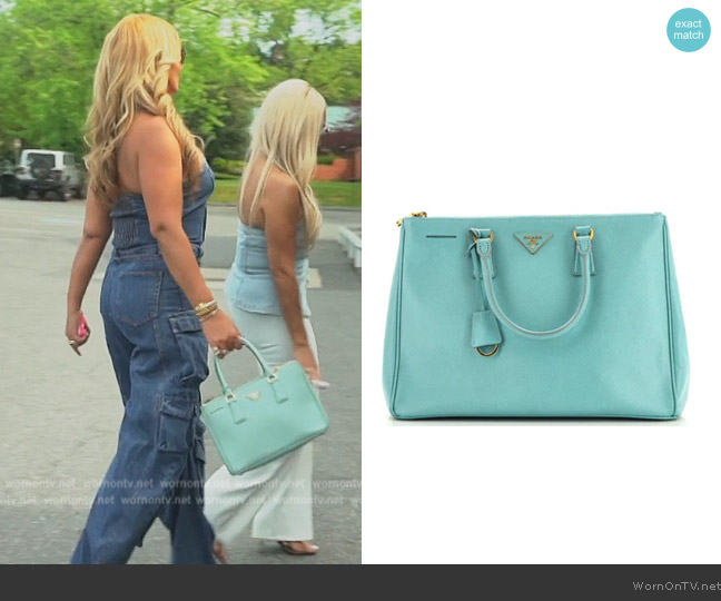 Prada Double Zip Lux Tote Saffiano Bag worn by Gizelle Bryant on The Real Housewives of Potomac