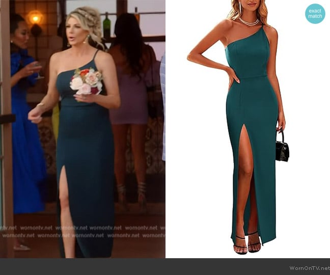 Pretty Garden at Amazon One Shoulder Strap Dress worn by Alexis Bellino on The Real Housewives of Orange County