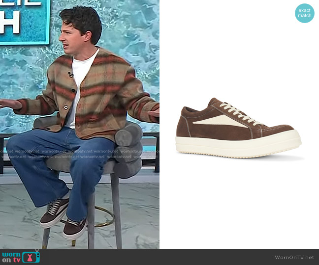 Rick Owens Vintage Sneaker worn by Charlie Puth on Today