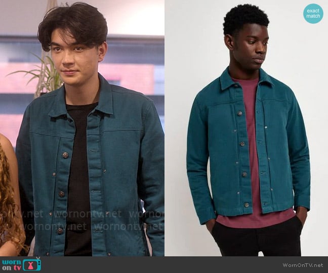 River Island Long Sleeve Pleat Front Shacket worn by Tao Xu (William Gao) on Heartstopper