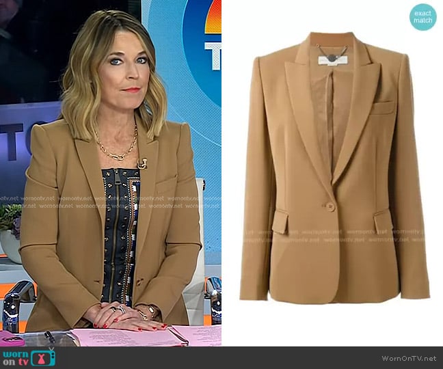 Stella McCartney Single-Breasted Blazer worn by Savannah Guthrie on Today