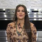 Stephanie’s beige bison print top on Today