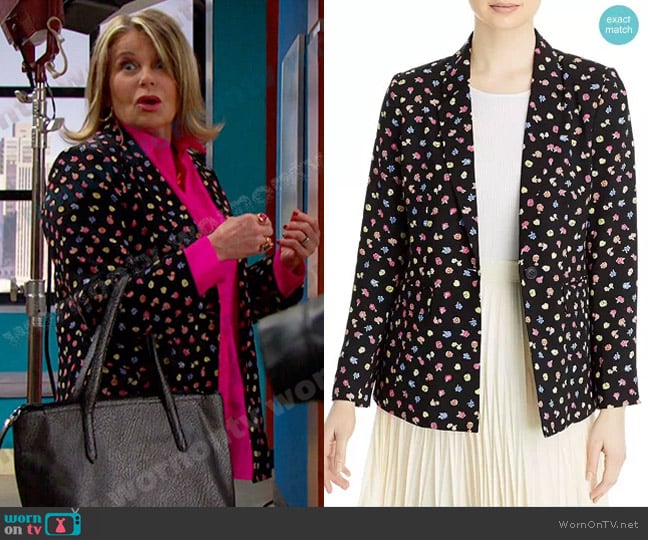 T Tahari Floral Print Blazer worn by Bonnie Lockhart (Judi Evans) on Days of our Lives