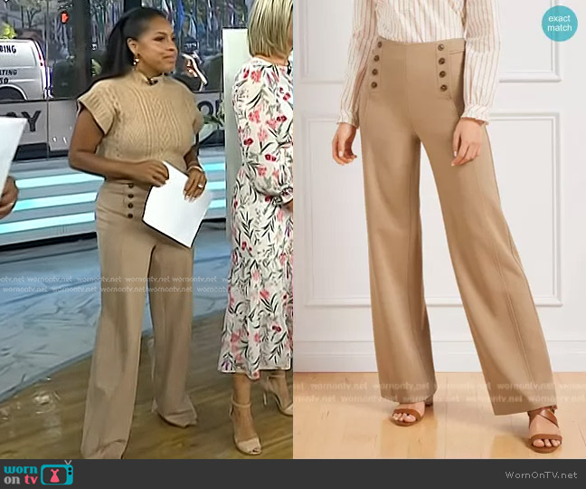 Talbots Knit Wide Leg Pants worn by Sheinelle Jones on Today