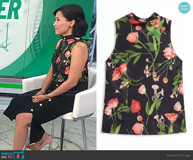 Ted Baker Raeven Floral Sleeveless Top worn by Vicky Nguyen on Today