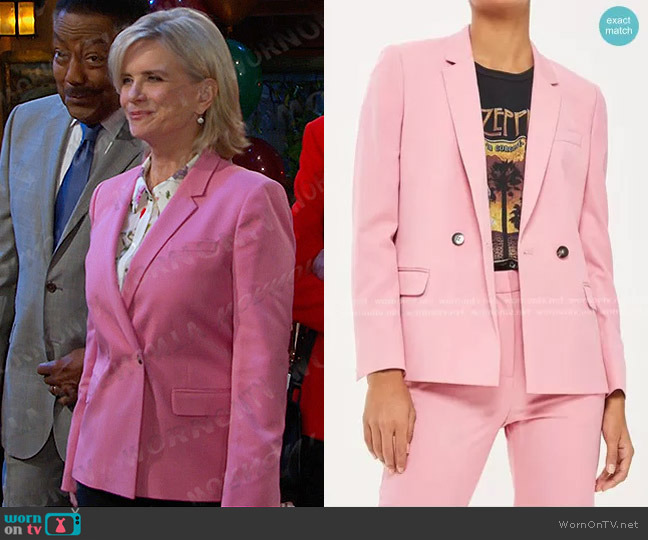 Topshop Double Breasted Suit Jacket worn by Kayla Brady (Mary Beth Evans) on Days of our Lives