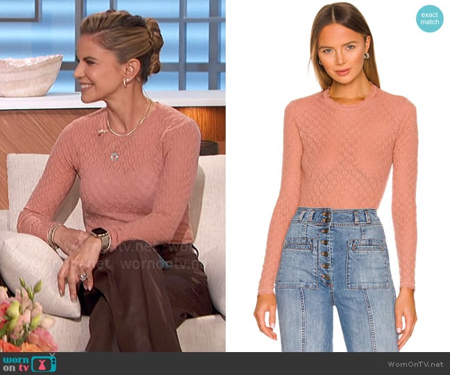 Ulla Johnson Lorelei Pullover in Rosette worn by Natalie Morales on The Talk