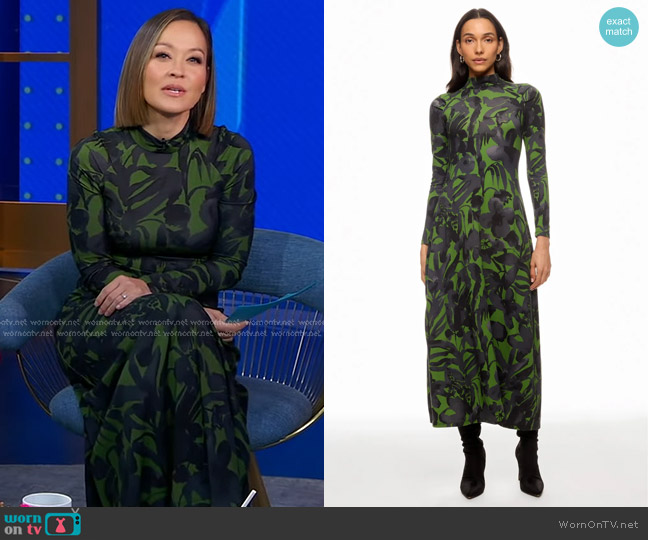 Untitled in Motion Speculus Dress in green worn by Eva Pilgrim on Good Morning America