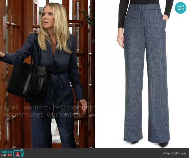 Veronica Beard Tonelli Pants worn by Christine Blair Williams (Lauralee Bell) on The Young and the Restless