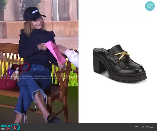 Veronica Beard Wynter Lug Sole Mule worn by Savannah Guthrie on Today