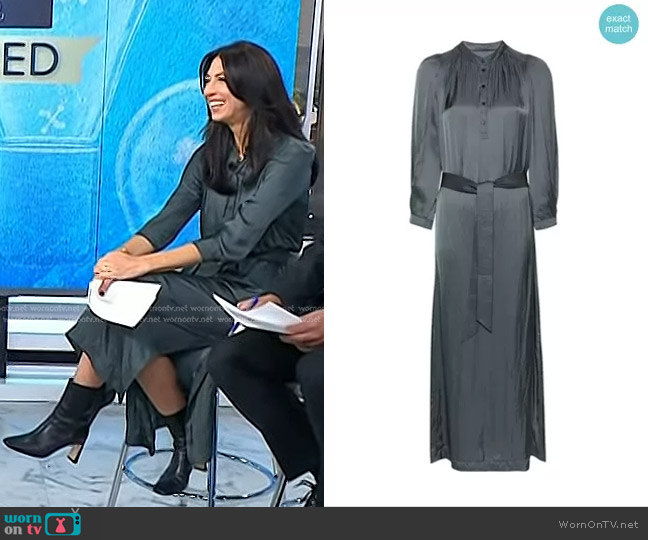 Zadig & Voltaire Ritchin Satin Maxi Dress worn by Dr. Natalie Azar on Today