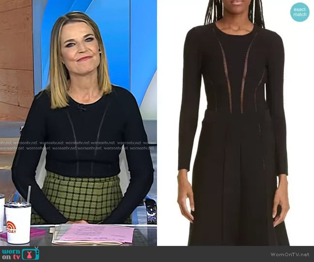 Zimmermann Luminosity Paneled Knit Top worn by Savannah Guthrie on Today