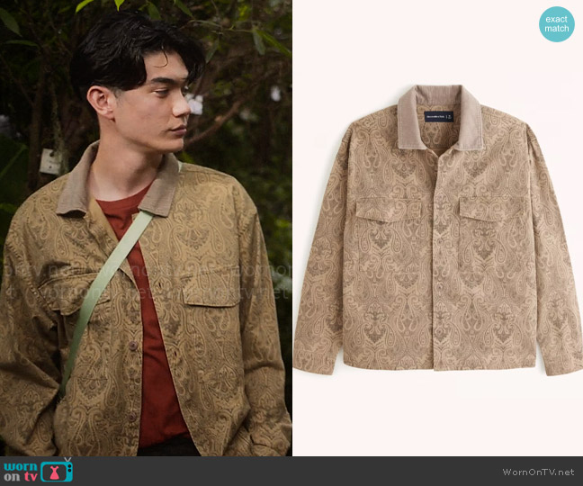 Abercrombie & Fitch Twill Tapestry Shirt Jacket worn by Tao Xu (William Gao) on Heartstopper