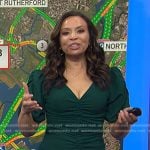 Adelle’s green ruched dress on Today