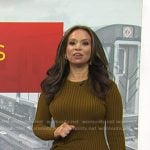 Adelle’s green twist front ribbed dress on Today