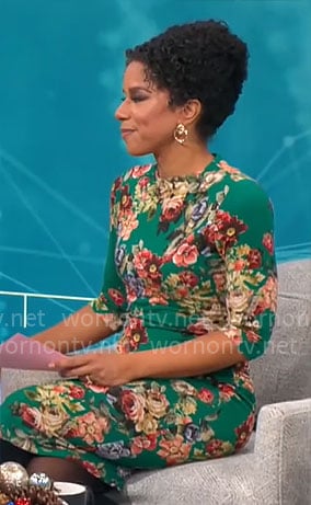Adriana Diaz’s green floral dress on CBS This Morning