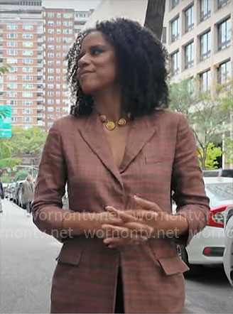 Adriana Diaz's plaid blazer on CBS Mornings