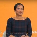 Adriana Diaz’s navy plaid dress on CBS Mornings