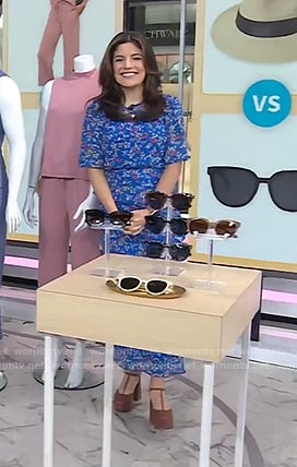 Adrianna’s brown ankle strap platform sandals on Today