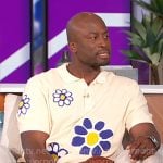 Akbar’s flower print polo shirt on The Talk