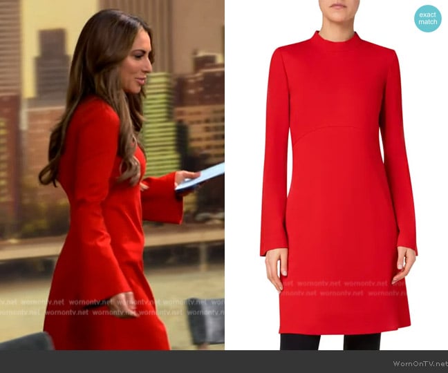 Akris Punto Mock Neck Long Sleeve Signature Jersey A-Line Dress worn by Alyssa Farah Griffin on The View