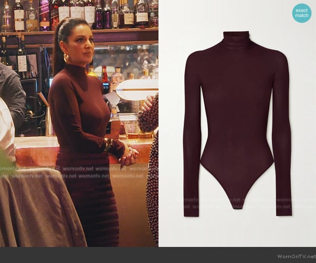 Alaia Archetypes stretch-jersey bodysuit worn by Jessel Taank on The Real Housewives of New York City