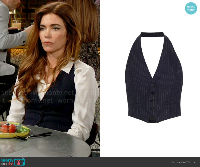 A.L.C. Woodson Vest worn by Victoria Newman (Amelia Heinle) on The Young and the Restless