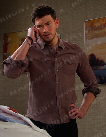 Alex's leather shirt on Days of our Lives