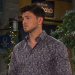 Alex’s navy paisley print shirt on Days of our Lives