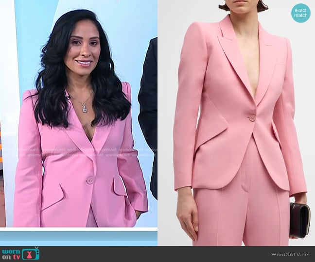 Alexander McQueen Classic Single-Breasted Suiting Blazer worn by Francelys Infante on Today