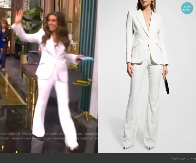 Alexander McQueen Leaf Crepe Jacket worn by Alyssa Farah Griffin on The View